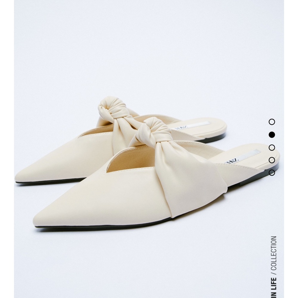 Zara mules w knot